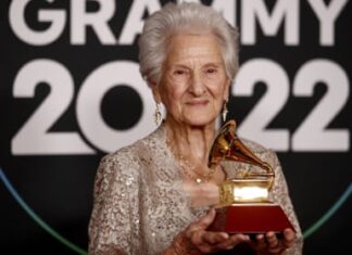 Angela Álvarez crowned best new artist at Latin Grammys – aged 95
