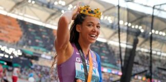 Katarina Johnson-Thompson wins epic duel to regain world heptathlon title